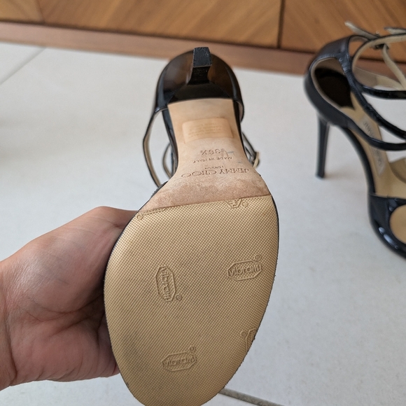 Jimmy Choo Black Patent Leather Lang 100 High-Heel - Picture 4 of 11